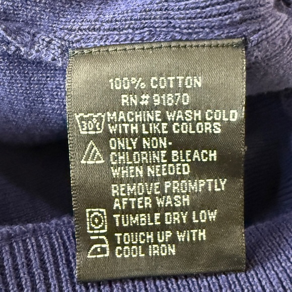 NWT - Pebble Beach Men’s V Neck Cotton Sweater | Size XL | Navy - Picture 10 of 10